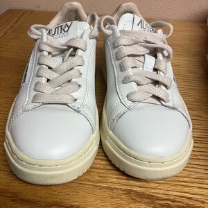 Autry Kids White Leather Sneakers